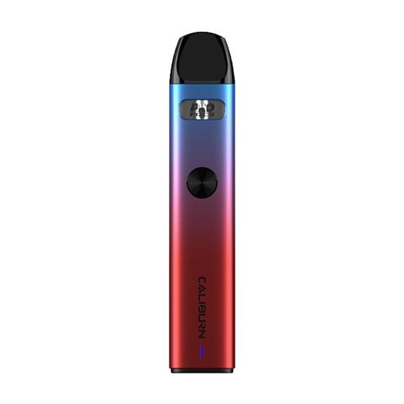 Uwell Caliburn A2 Pod mod elektronik sigara, mavi-kırmızı degrade renkli.