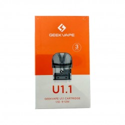 Geekvape U1.1 Kartuş 3'lü Paket, 1.0 Ohm, Şeffaf Koyu