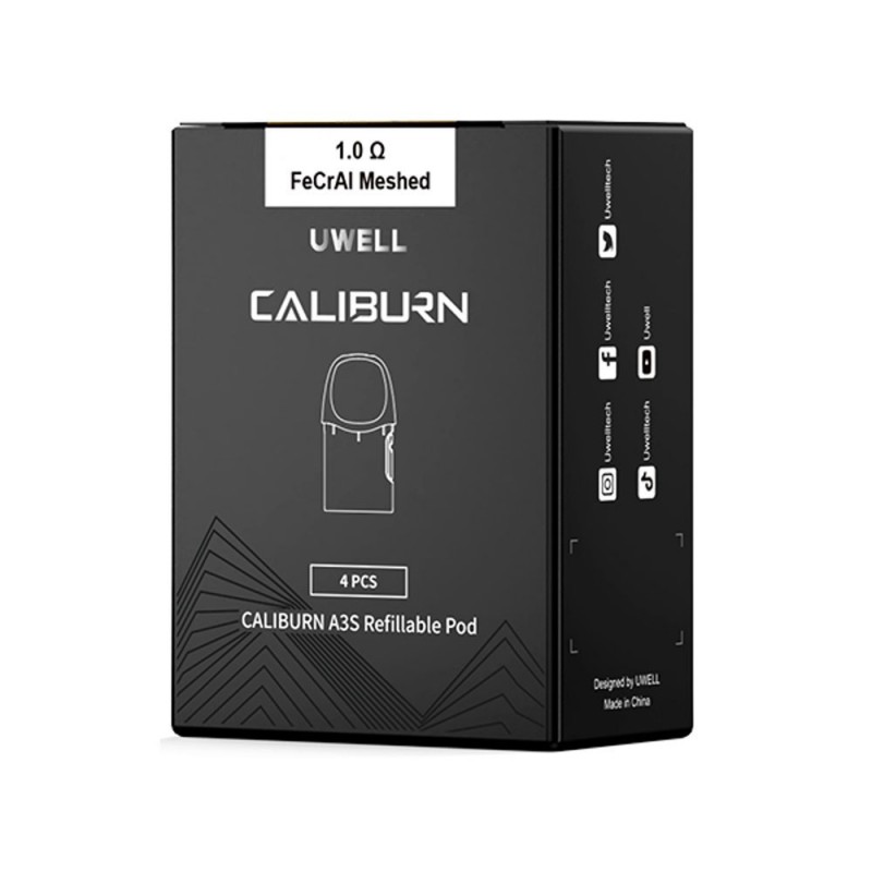 Uwell Caliburn A3 Kartuş 1.0Ω FeCrAl Mesh (4 Adet)