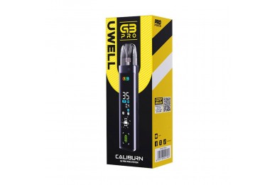 Uwell Caliburn G3 Pro 35W Pod Sistem Siyah kutu ambalajı.