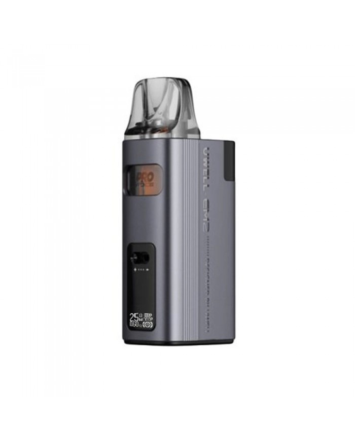 Uwell EM2 Pod Gri Metal Gri Renk, Ayarlanabilir Watt Dijital Ekran