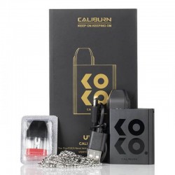 Uwell Caliburn KOKO Pod Mod Siyah Set, Yedek Kartuş ve Zincir