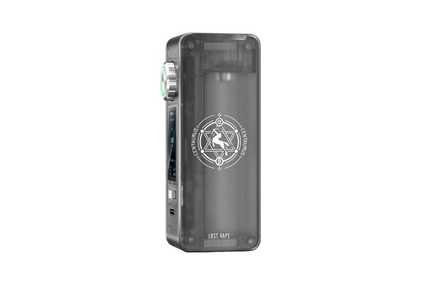 Lost Vape Centaurus N100 Mod, gri, şeffaf gövde, elektronik sigara