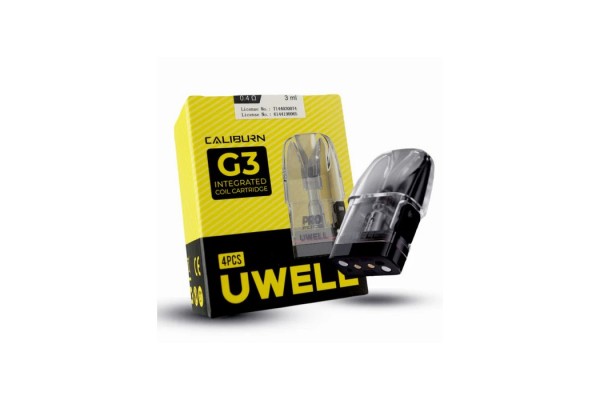 Uwell Caliburn G3 Kartuş 0.4Ω, 3ml, Entegre Coil, Siyah